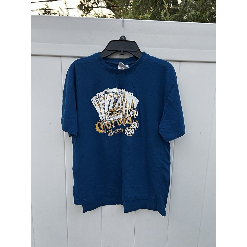 Women's Corona Extra Logo T-Shirt Blue Sz Medium